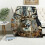 Couverture polaire camouflage cerf, format Queen, 152 x 203 cm 1