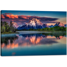 Grand Teton vászon falikép keretezve, 30x40 cm
