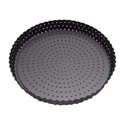 Plaque à pizza perforée Wofeyda – Acier au carbone, antiadhésive, 24