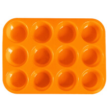 Moule à muffins rond en silicone, 12 cavités, 29,5 x 22 x 3 cm