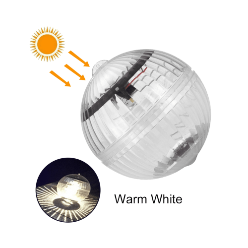 Lampada solare galleggiante a LED per piscina, luce gialla calda 1