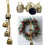 Conjunto de 4 sinos de vaca rústicos com efeito de latão para o Natal. 1
