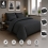 Imperial Rooms (King, Charcoal) Stripe Duvet Covers Bedding Set Fitted Sheet & Pillowcase 2