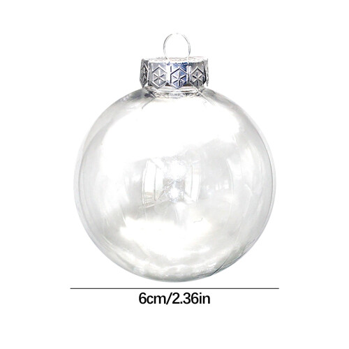 Clear Plastic Fillable Christmas Baubles – 3 Sizes 2