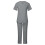 Women's Grey Scrub Set – Short Sleeve Top & Pants with 1