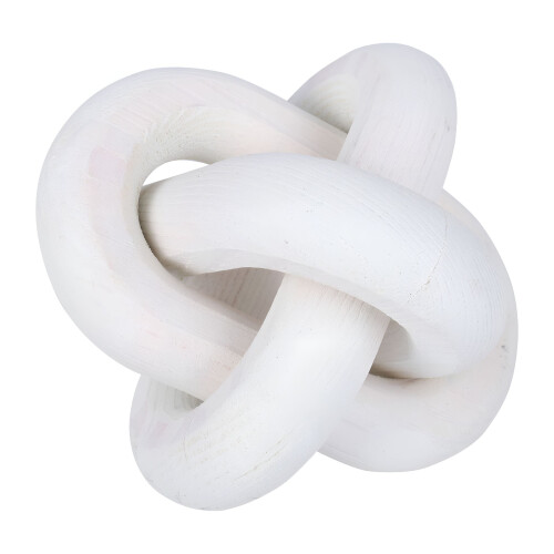 Nœud en bois blanc décoratif 12 cm
