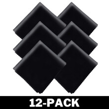 Zwarte microvezel schoonmaakdoekjes (6 stuks)