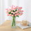 15 tulipas artificiais de seda de 35 cm 4