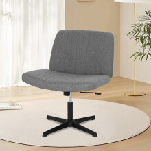 Chaise de bureau moderne Criss Cross Chair grise à dossier mi-haut réglable