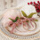 Rond de serviette rose, soie et alliage, 10,5 x 8,5 cm 4