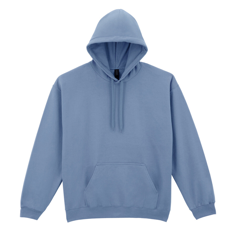 Gildan (Xs, Stone ) Unisex Adult Midweight Fleece Hoodie Blue