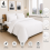 Imperial Rooms (King, White) Stripe Duvet Covers Bedding Set Fitted Sheet & Pillowcase 2