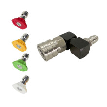 1/4 inch snelkoppelingsadapter-Roestvrij staal Zwart