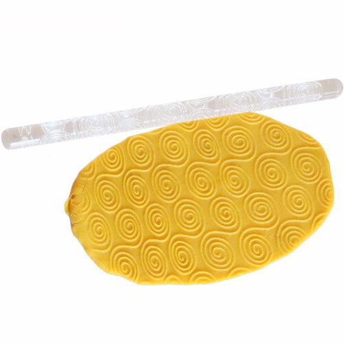 Rodillo acrílico con relieve para decorar pasteles