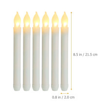 LED-kartiokynttilät välkkyvät, 6 kpl