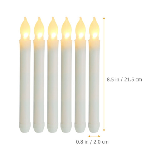 LED-kaarsen met flikkerend effect (6 stuks)
