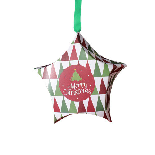 Christmas candy packaging box star design 1 piece