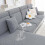 Housse de canapé extensible imperméable en jacquard – Gris clair 1