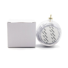 Lila Weihnachtsbaumschmuck aus Kunststoff, 6 cm