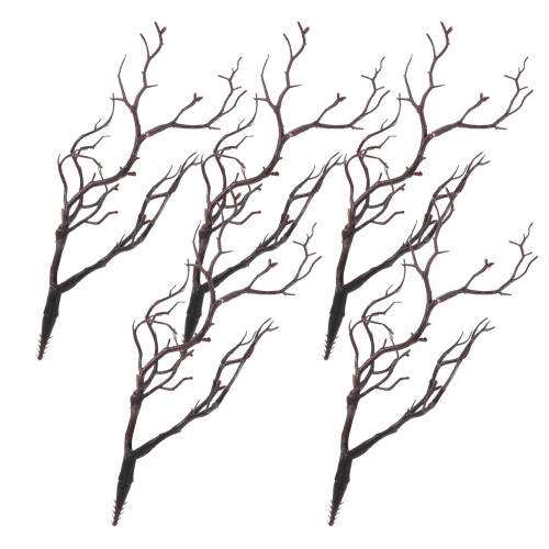 Rami d'albero realistici in plastica marrone (5 pezzi)