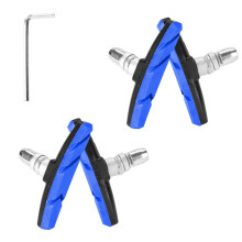 4 stuks racefiets V-vorm remblokken slijtvast remblok-Blauw