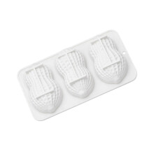 3 Holte Pinda Vormige Mousse Cakevormen Food Grade Siliconen-Wit