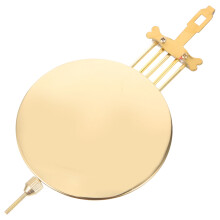 Substituição do pêndulo do relógio de parede de metal dourado