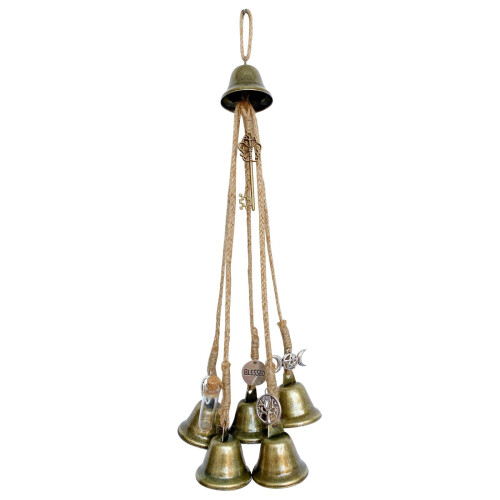 Carillon de porte à clochette de sorcière – Carillon éolien en alliage
