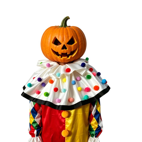 Sophisticated Ruffled Neckpiece Satins And Soft Ball Decors