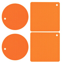 Siliconen warmte-isolatiematten set – 4 stuks voor keukentafel &