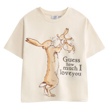 (12-18 Months, Cream) Guess How Much I Love You Childrens/Kids Character T-Shirt