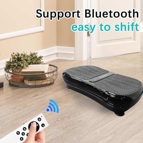 Vibration Plate Exercise Machine Bluetooth Remote Resistance Rope 1
