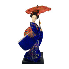 Delicate Japanese Geisha Figure with Detailed Kimonos &-9007