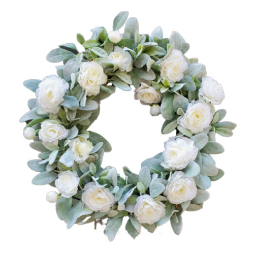 Couronne d'oreilles d'agneau artificielles 45 cm