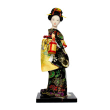 Mooie Geisha Girl Sculpture Kimono's Stof ABS Basisdisplay-021
