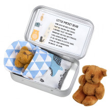 Mini-Teddybär in Blechdose – Weiches Plüschtier zum Mitnehmen