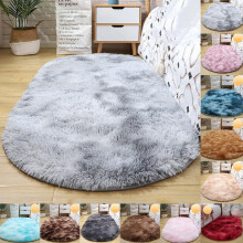 Alfombra ovalada para dormitorio de 80x120 cm, de microfibra suave y antideslizante.
