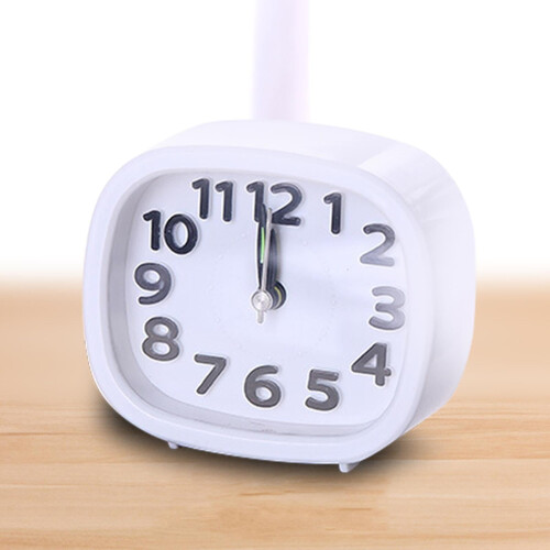 Horloge de table compacte et silencieuse à mouvement continu, ABS, 1 unité