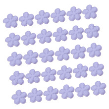Appliques de fleurs en tissu coloré de 2CM, 30 pièces,-Violet