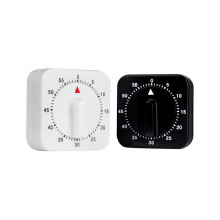 Minuteur de cuisine carré mécanique 60 minutes, lot de 2