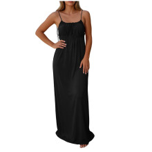 Jurken voor dames Fit Resort Wear Zon Bloemen Elegante-Zwarte M