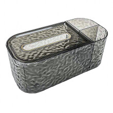 Tissuebox met gletsjermotief – transparant of grijs, 25,2 cm