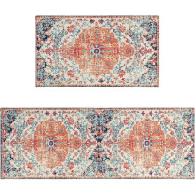 Ensemble de tapis de cuisine style ferme, 2 pièces, en microfibre antidérapante