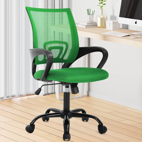 Netz-Bürostuhl, ergonomisch, höhenverstellbar, grün