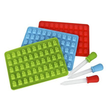 Molde de silicona para caramelos con forma de oso – 50 cavidades, resistente al calor