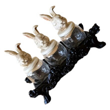 Schattig konijn specerijen potten set keuken aanrecht decors