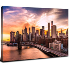 Impression sur toile de la skyline de New York, 30 x 40 cm