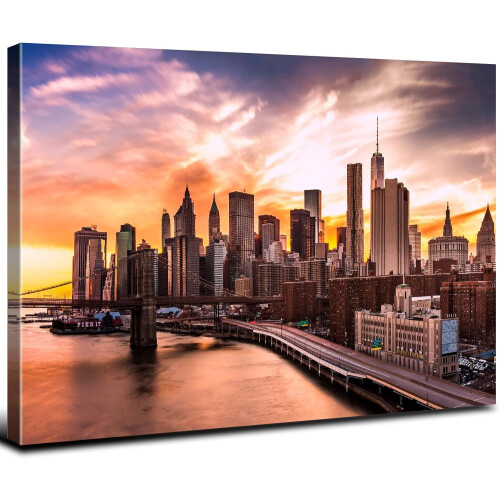 Impression sur toile de la skyline de New York, 30 x 40 cm