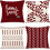 Fodere per cuscini bordeaux, 45x45 cm, set da 4 1