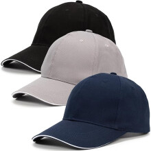 3 Pack Baseball Caps, Full Cotton Men's Hats & Caps